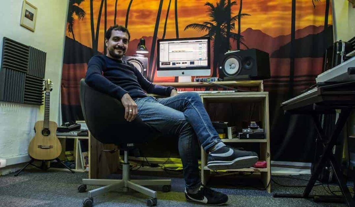 Kid Francescoli in the studio, 2017