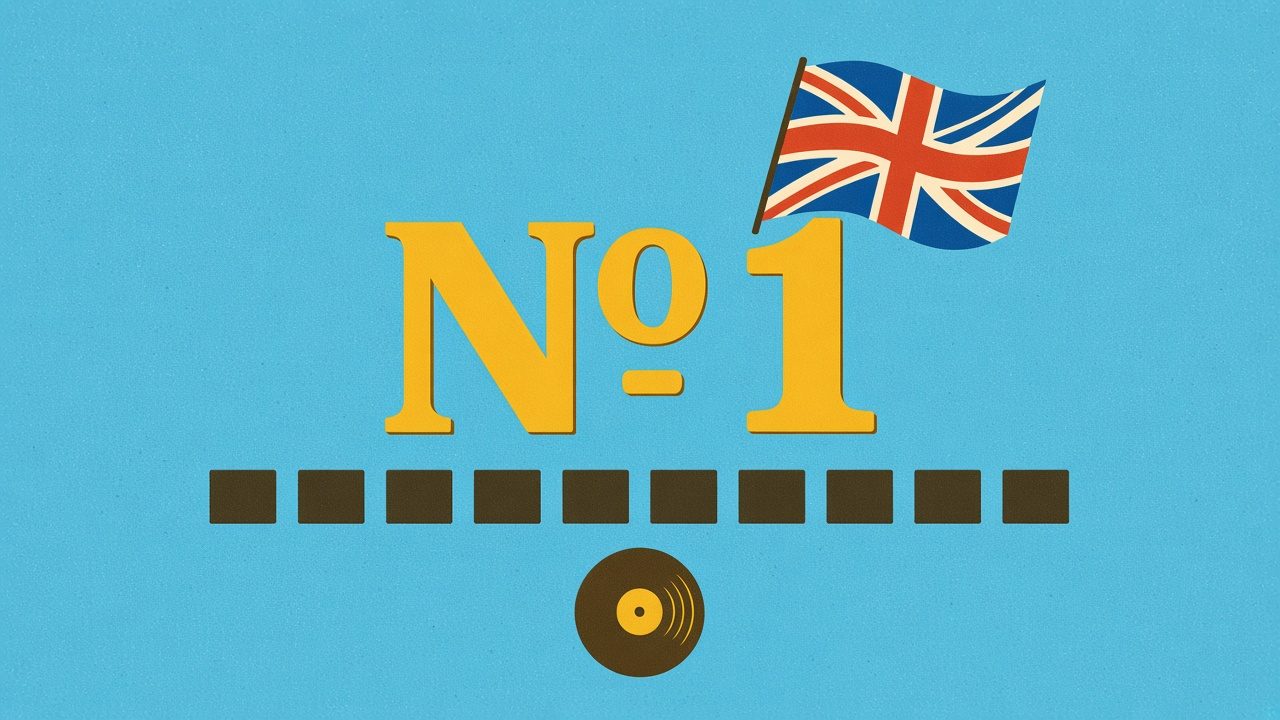Drawing of a song holding the UK number one for the most weeks